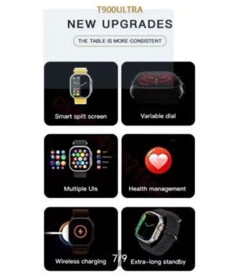 T900 ULTRA BIG  AMOLED DISPLAY SMART WATCH  WITH EXTREAM FEATURE